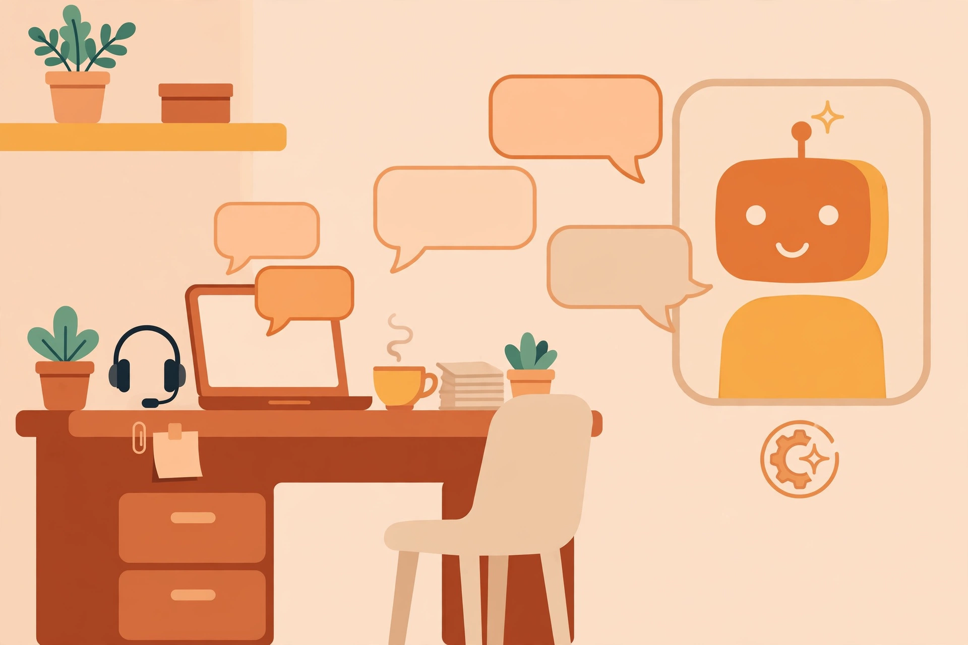 AI-powered customer support desk with chat assistant