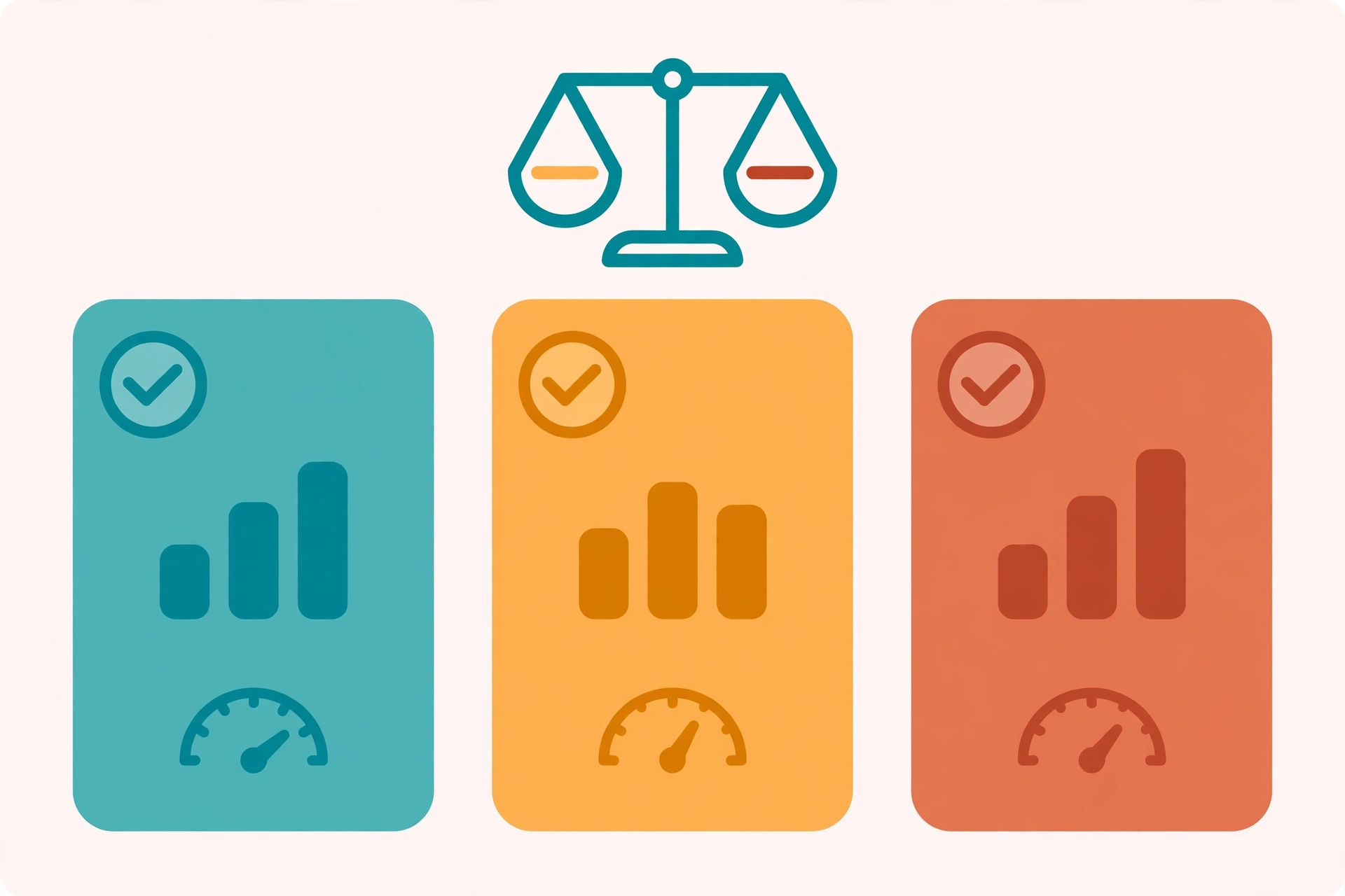 Three AI search visibility tools compared side by side with charts