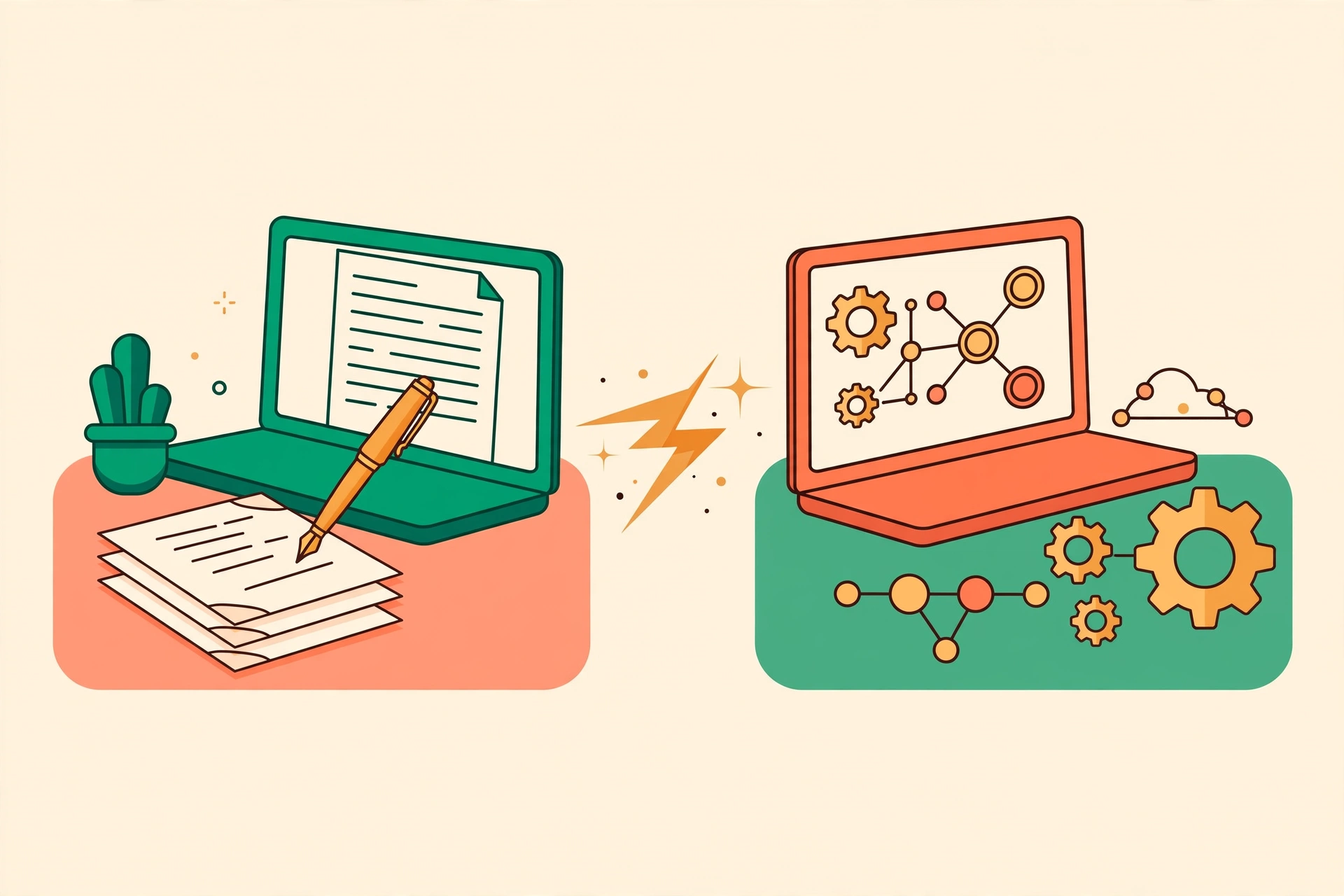 Two AI writing platforms facing off in a friendly duel